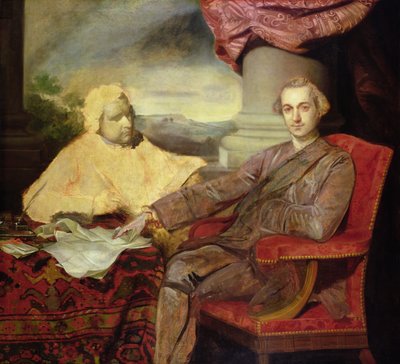Portrait of Lord Rockingham (1730-82) and Edmund Burke (1729-97) by Joshua Reynolds